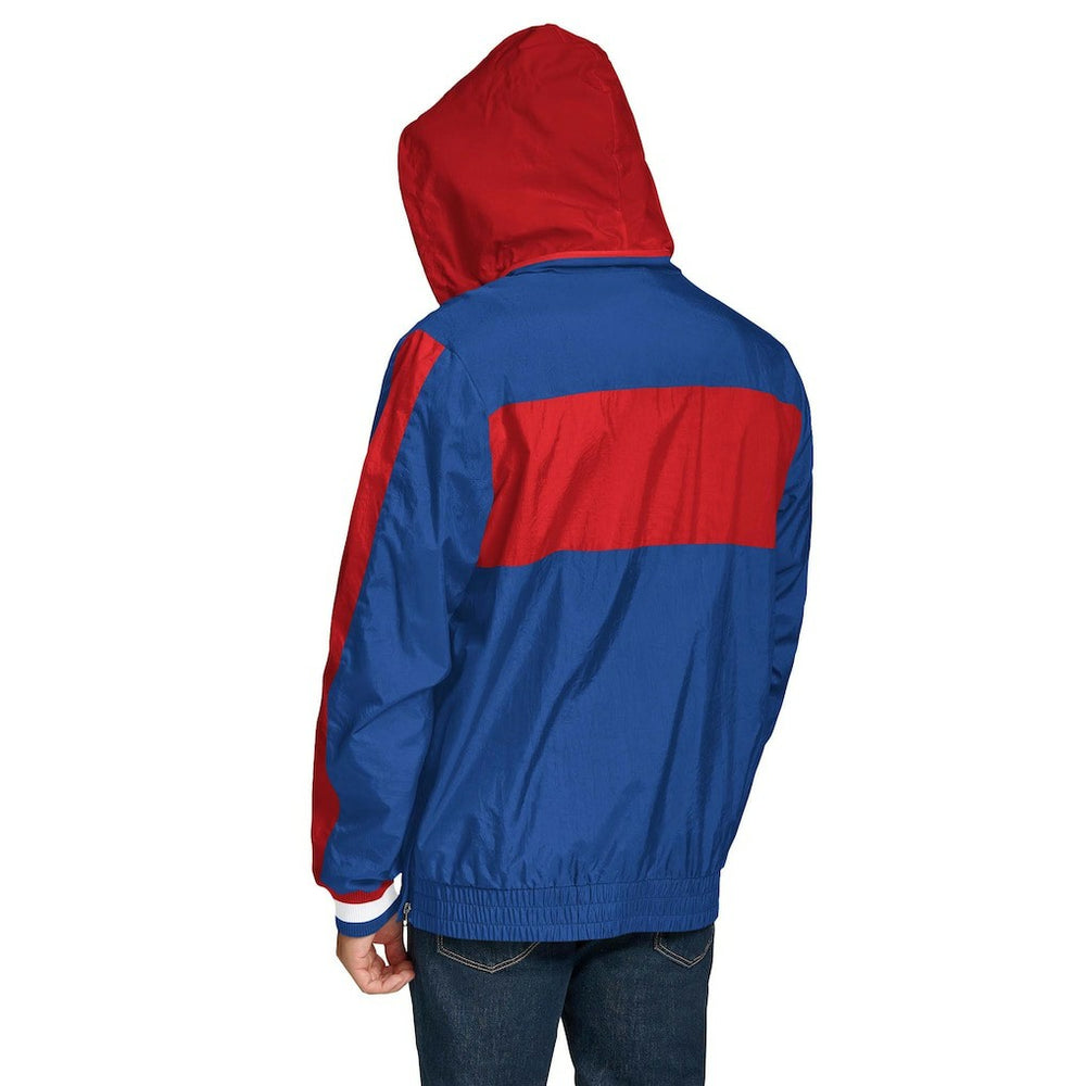 New York Giants Tommy Hilfiger Gael Lightweight Half-Zip Hoodie Jacket - Royal Hoodies
