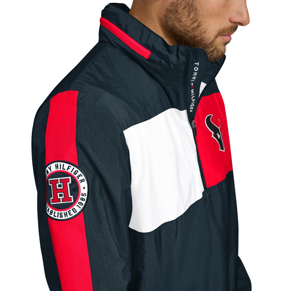 Houston Texans Tommy Hilfiger Gael Lightweight Half-Zip Pullover Hoodie Jacket - Navy Hoodies