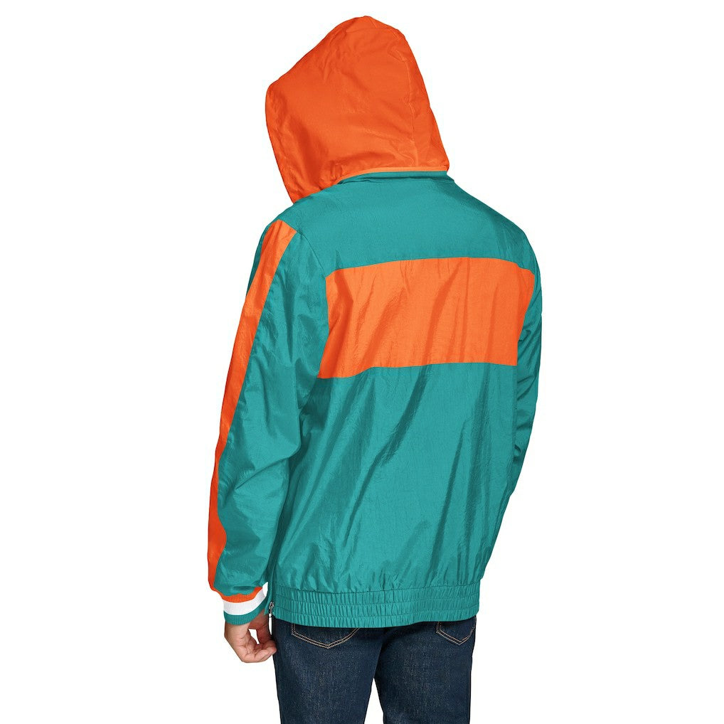 Miami Dolphins Tommy Hilfiger Gael Lightweight Half-Zip Hoodie Jacket - Aqua Hoodies