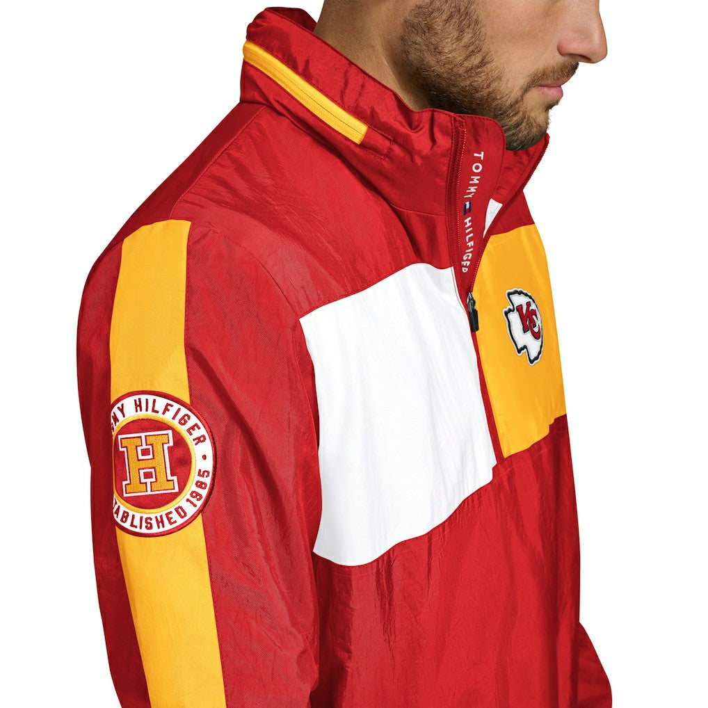 Kansas City Chiefs Tommy Hilfiger Gael Lightweight Half-Zip Hoodie Jacket - Red Hoodies