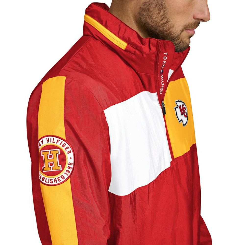 Kansas City Chiefs Tommy Hilfiger Gael Lightweight Half-Zip Hoodie Jacket - Red Hoodies