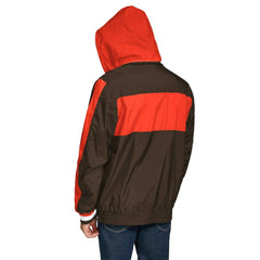 Cleveland Browns Tommy Hilfiger Gael Lightweight Half-Zip Pullover Hoodie Jacket - Brown Hoodies