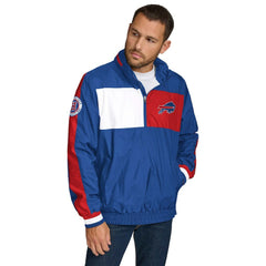 Buffalo Bills Tommy Hilfiger Gael Lightweight Half-Zip Hoodie Jacket - Royal Hoodies