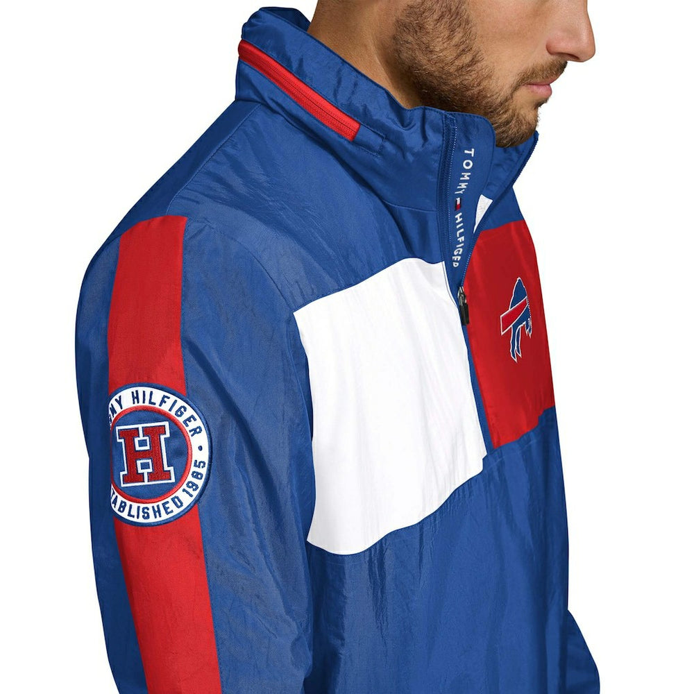 Buffalo Bills Tommy Hilfiger Gael Lightweight Half-Zip Hoodie Jacket - Royal Hoodies