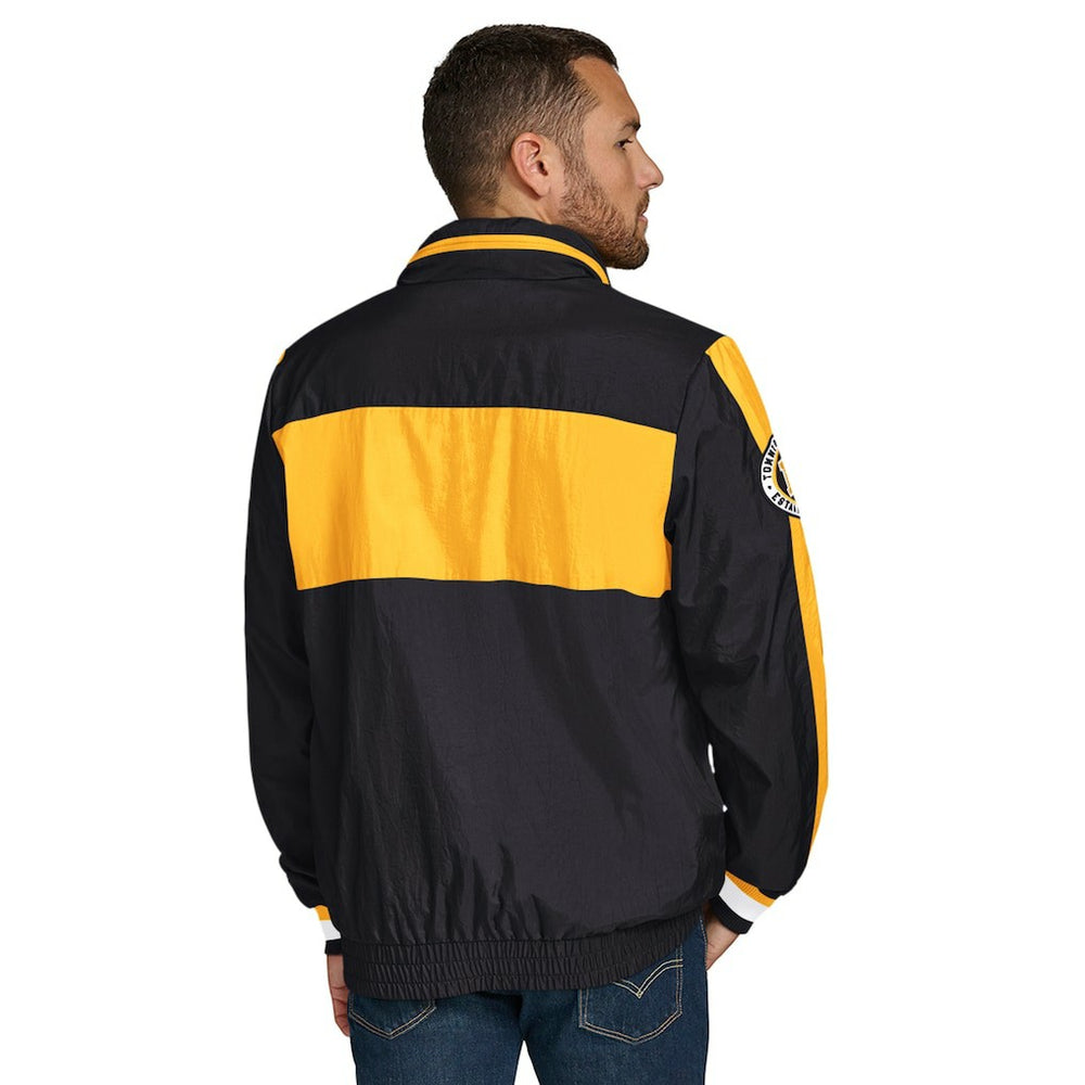 Pittsburgh Steelers Tommy Hilfiger Gael Lightweight Half-Zip Hoodie Jacket - Black Hoodies
