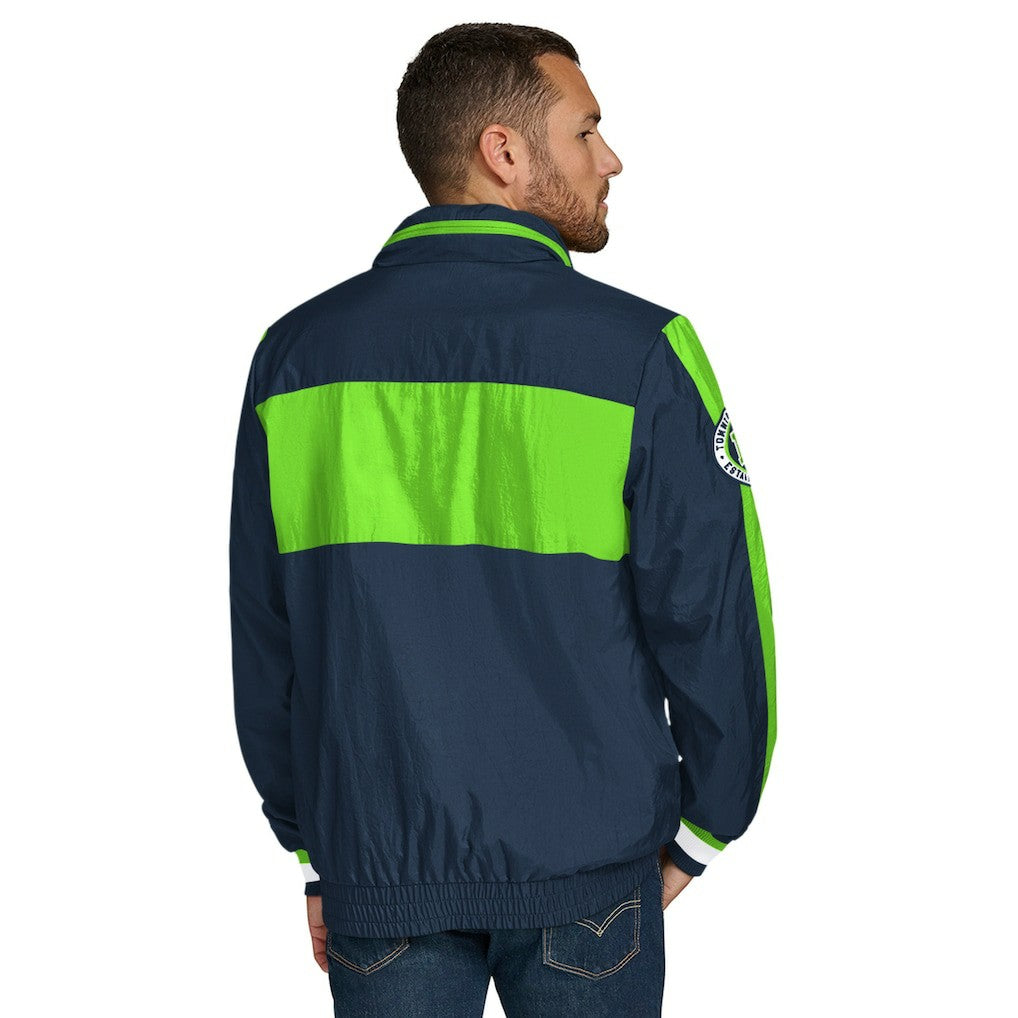 Seattle Seahawks Tommy Hilfiger Gael Lightweight Half-Zip Pullover Hoodie Jacket - College Navy Hoodies