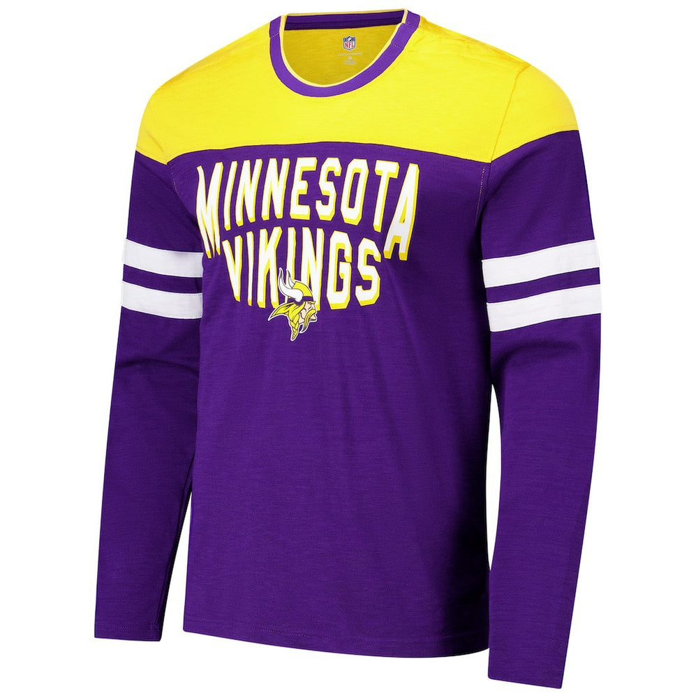 Minnesota Vikings G-III Sports by Carl Banks Adaptive Hail Mary Long Sleeve T-Shirt - Purple/Gold T-shirts