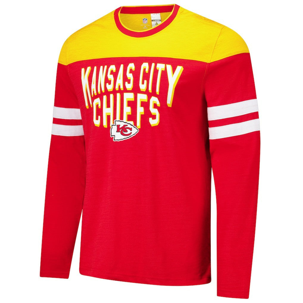 Kansas City Chiefs G-III Sports by Carl Banks Adaptive Hail Mary Long Sleeve T-Shirt - Red/Gold T-shirts