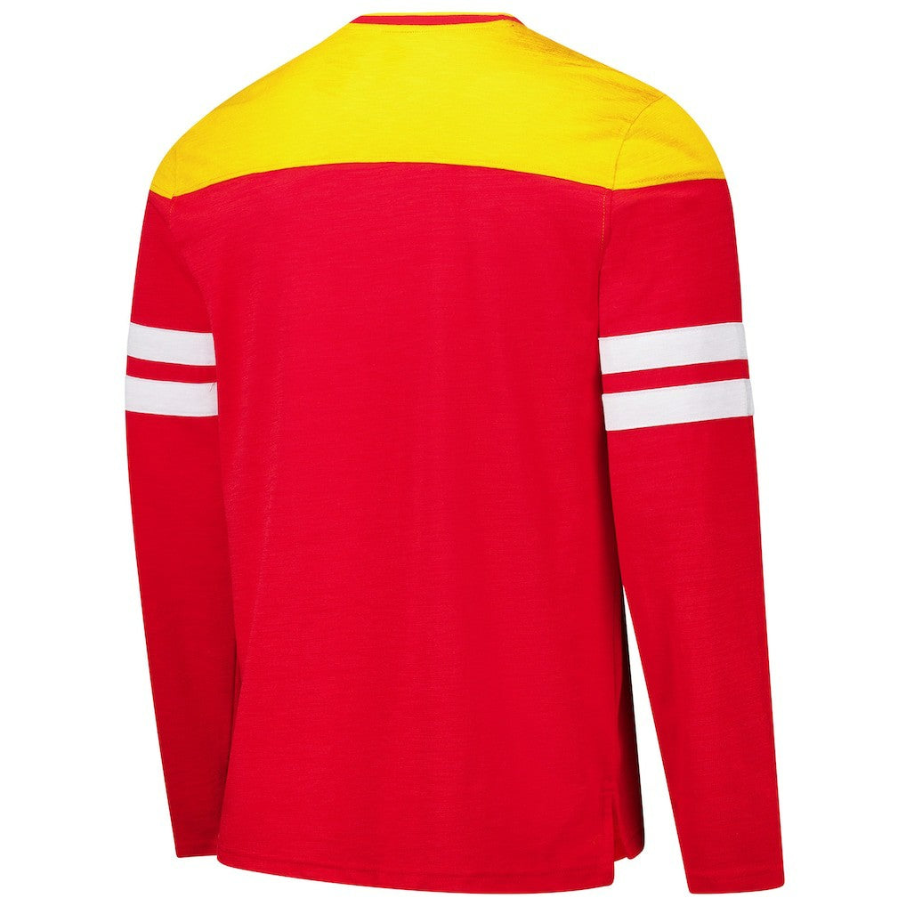 Kansas City Chiefs G-III Sports by Carl Banks Adaptive Hail Mary Long Sleeve T-Shirt - Red/Gold T-shirts