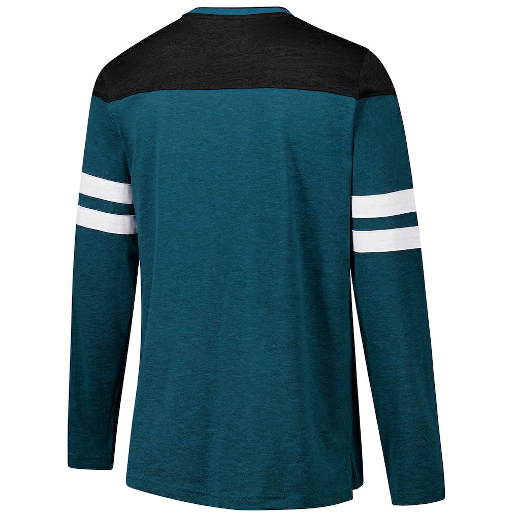 Philadelphia Eagles G-III Sports by Carl Banks Adaptive Hail Mary Long Sleeve T-Shirt - Midnight Green/Black T-shirts