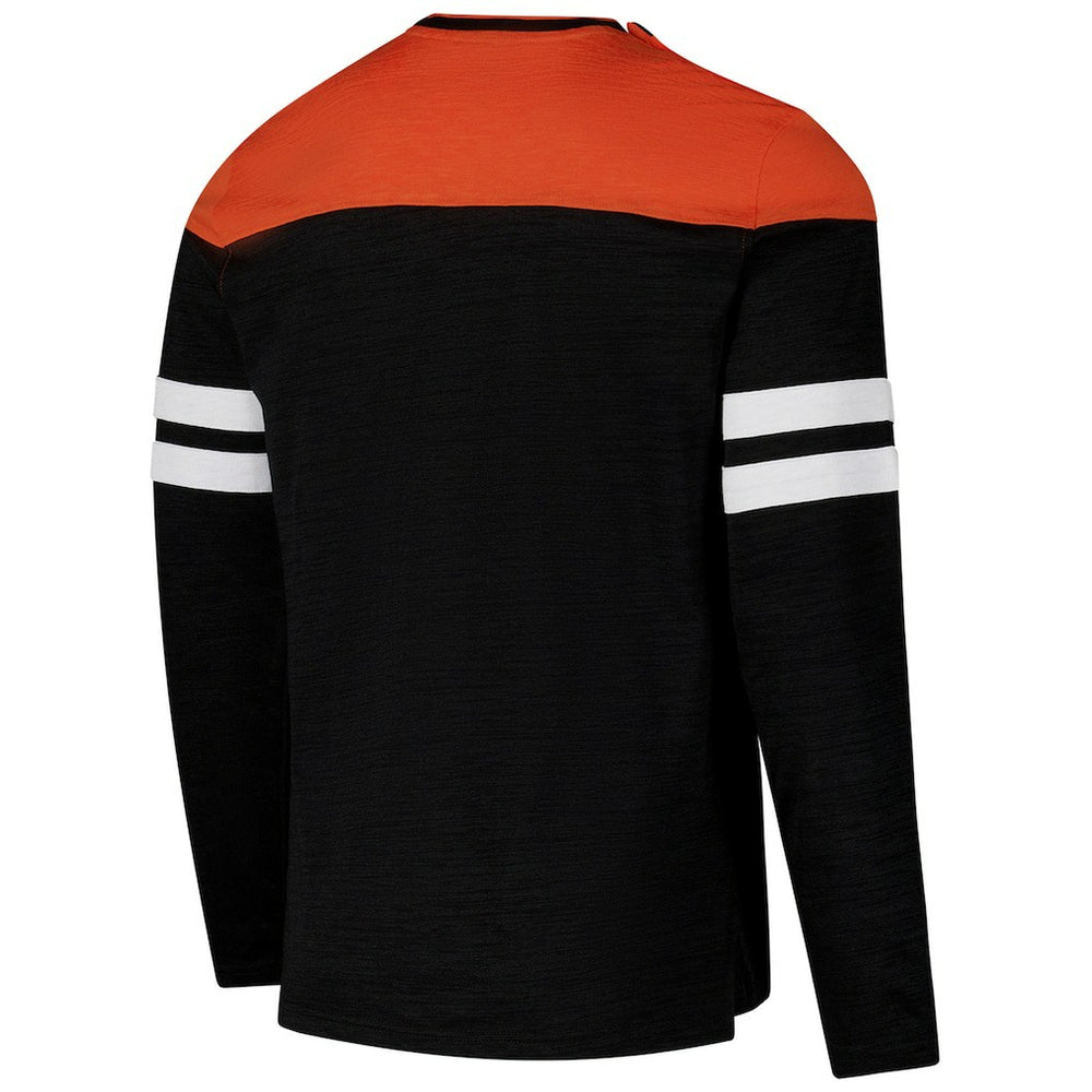 Cincinnati Bengals G-III Sports by Carl Banks Adaptive Hail Mary Long Sleeve T-Shirt - Black/Orange T-shirts
