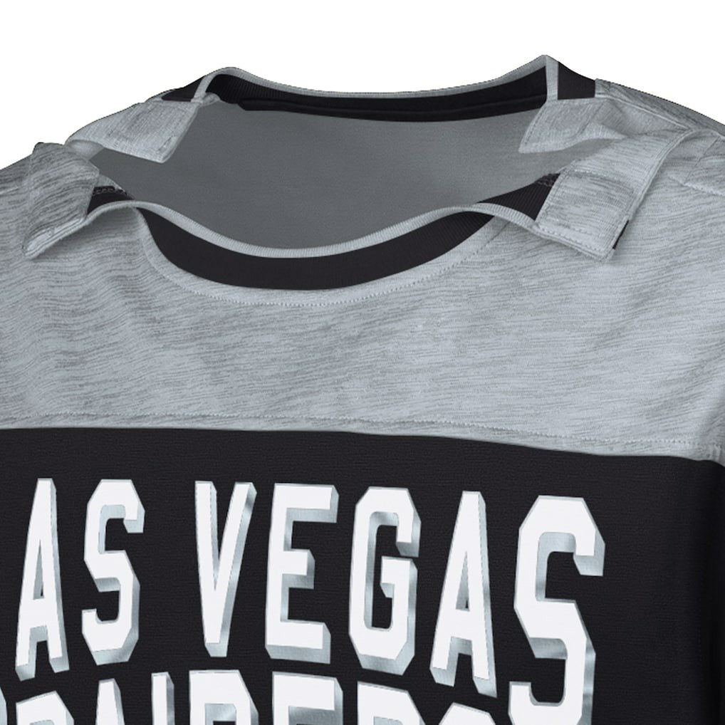 Las Vegas Raiders G-III Sports by Carl Banks Adaptive Hail Mary Long Sleeve T-Shirt - Black/Silver T-shirts