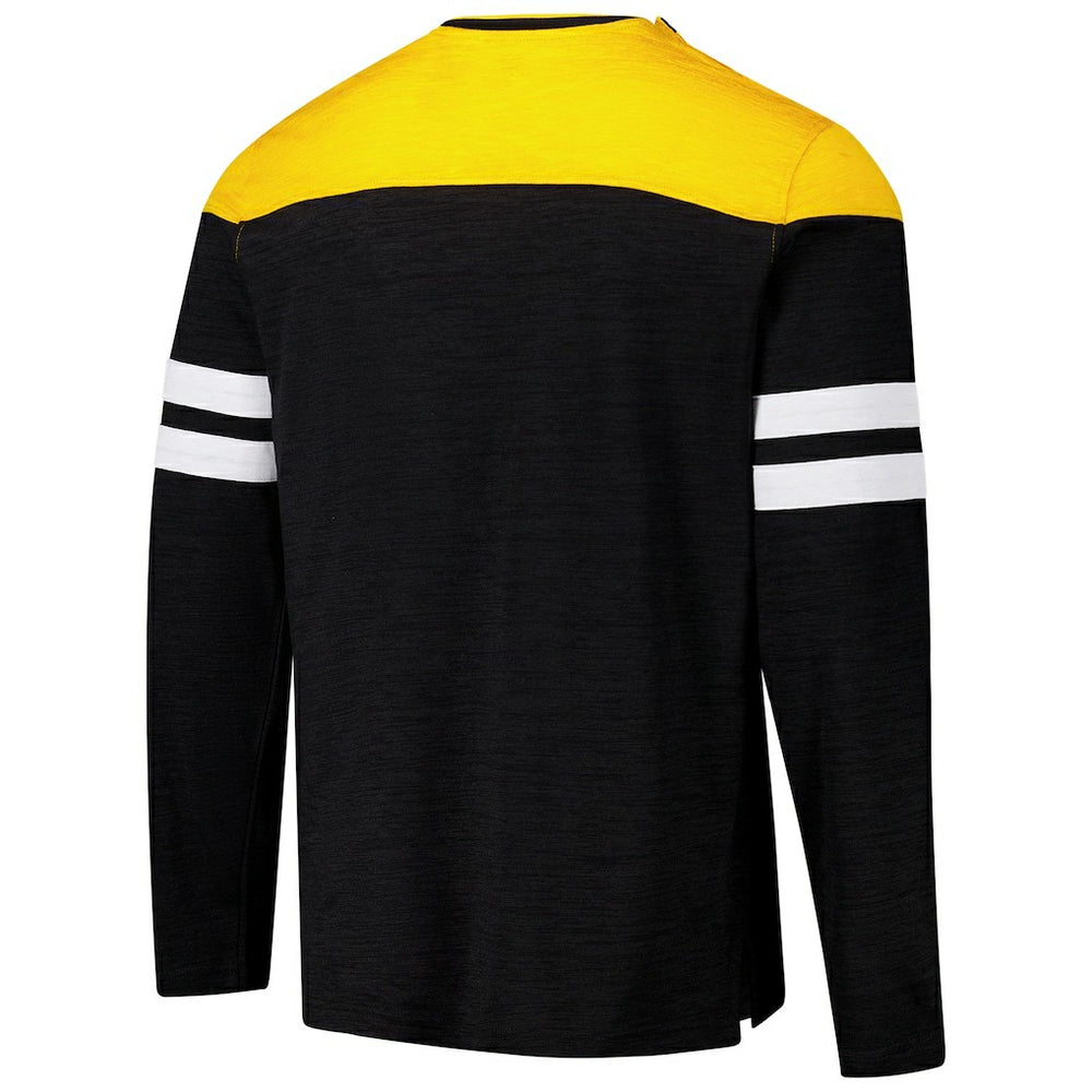 Pittsburgh Steelers G-III Sports by Carl Banks Adaptive Hail Mary Long Sleeve T-Shirt - Black/Gold T-shirts