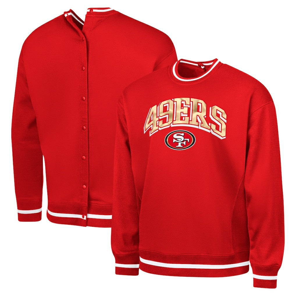 San Francisco 49ers G-III Sports by Carl Banks Adaptive Blocker Fleece Pullover Sweatshirt - Scarlet Pullover