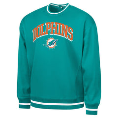 Miami Dolphins G-III Sports by Carl Banks Adaptive Blocker Fleece Pullover Sweatshirt - Aqua Pullover