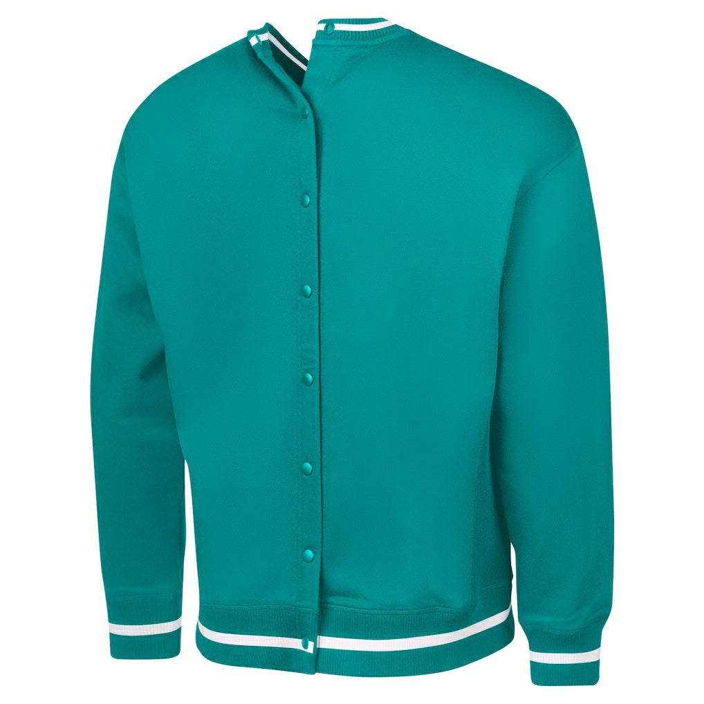 Miami Dolphins G-III Sports by Carl Banks Adaptive Blocker Fleece Pullover Sweatshirt - Aqua Pullover