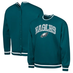 Philadelphia Eagles G-III Sports by Carl Banks Adaptive Blocker Fleece Pullover Sweatshirt - Midnight Green Pullover