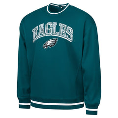 Philadelphia Eagles G-III Sports by Carl Banks Adaptive Blocker Fleece Pullover Sweatshirt - Midnight Green Pullover