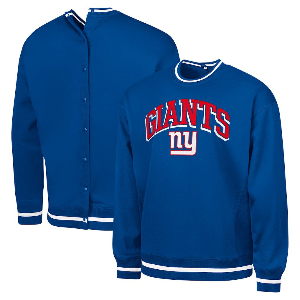 New York Giants G-III Sports by Carl Banks Adaptive Blocker Fleece Pullover Sweatshirt - Royal Pullover