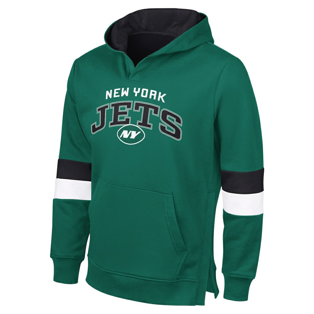 New York Jets G-III Sports by Carl BanksMen's Adaptive Faceoff Pullover Hoodie - Green/Gray Hoodies