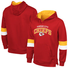Kansas City Chiefs G-III Sports by Carl Banks Adaptive Faceoff Pullover Hoodie - Red/Gold Hoodies