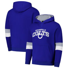 Indianapolis Colts G-III Sports by Carl Banks Adaptive Faceoff Pullover Hoodie - Royal/Silver Hoodies