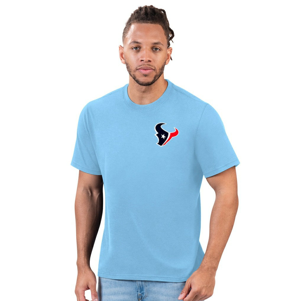Houston Texans Margaritaville Flip Flop T-Shirt - Light Blue T-shirts