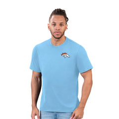 Denver Broncos Margaritaville Flip Flop T-Shirt - Light Blue T-shirts