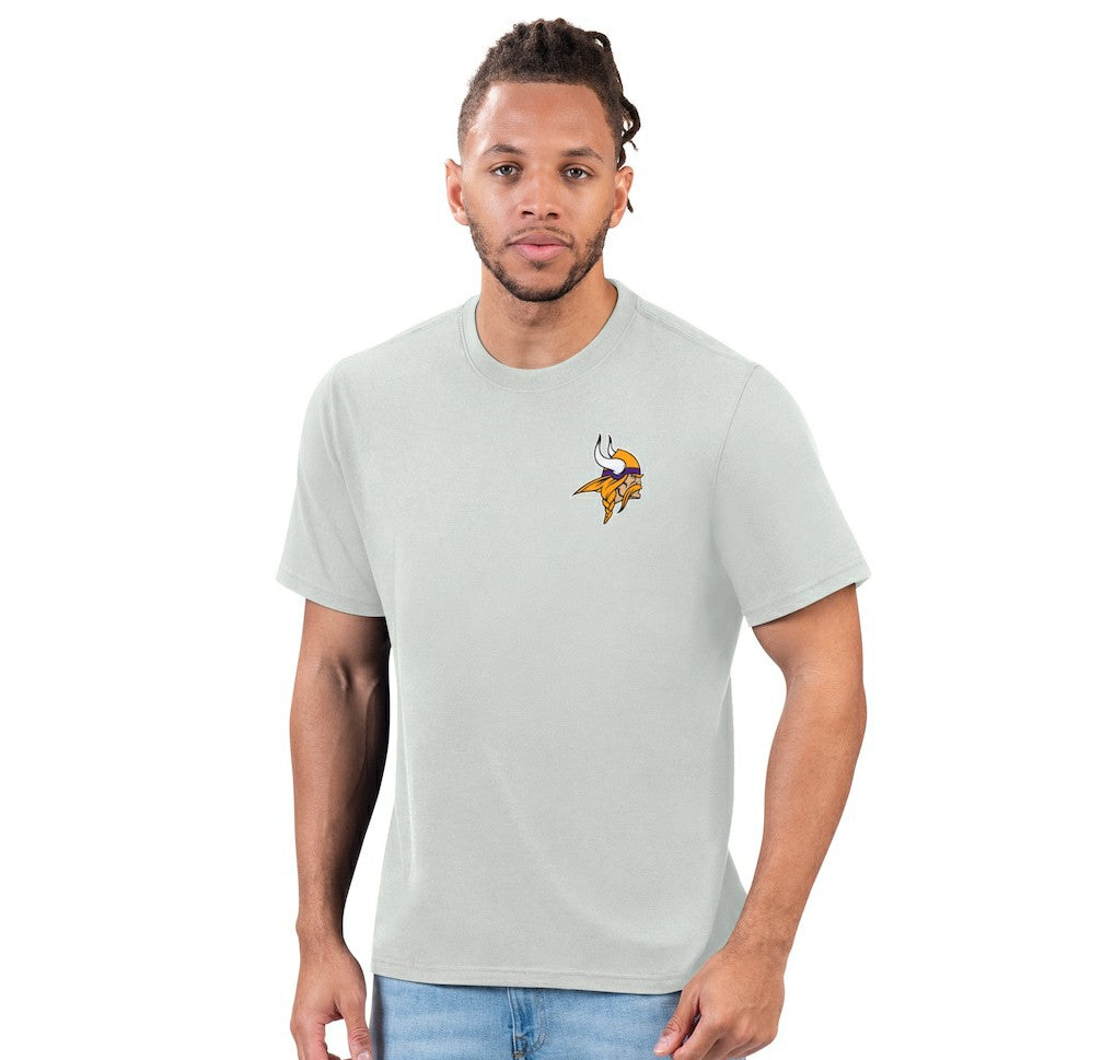 Minnesota Vikings Margaritaville Flip Flop T-Shirt - Gray T-shirts