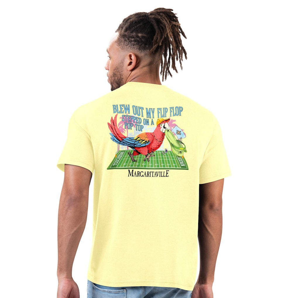 New Orleans Saints Margaritaville Flip Flop T-Shirt - Gold T-shirts