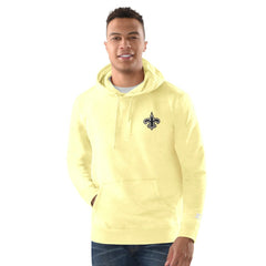 New Orleans Saints Margaritaville Time Flies Garment Dyed Pullover Hoodie - Gold Hoodies