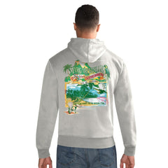 Jacksonville Jaguars Margaritaville Time Flies Garment Dyed Pullover Hoodie - Gray Hoodies