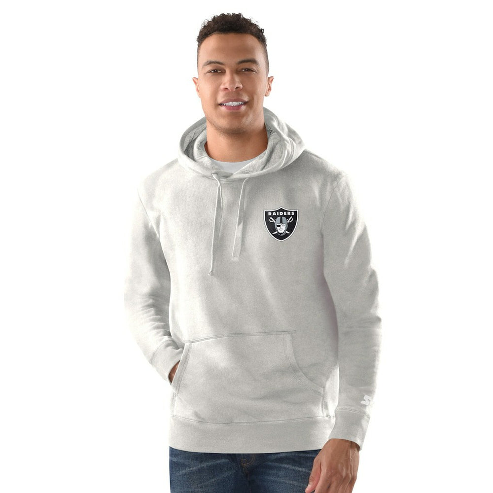 Las Vegas Raiders Margaritaville Time Flies Garment Dyed Pullover Hoodie - Gray Hoodies