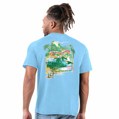 Houston Texans Margaritaville Time Flies T-Shirt - Light Blue T-shirts