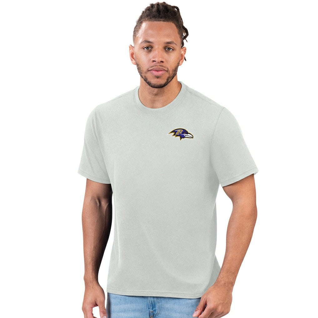 Baltimore Ravens Margaritaville Time Flies T-Shirt - Gray T-shirts