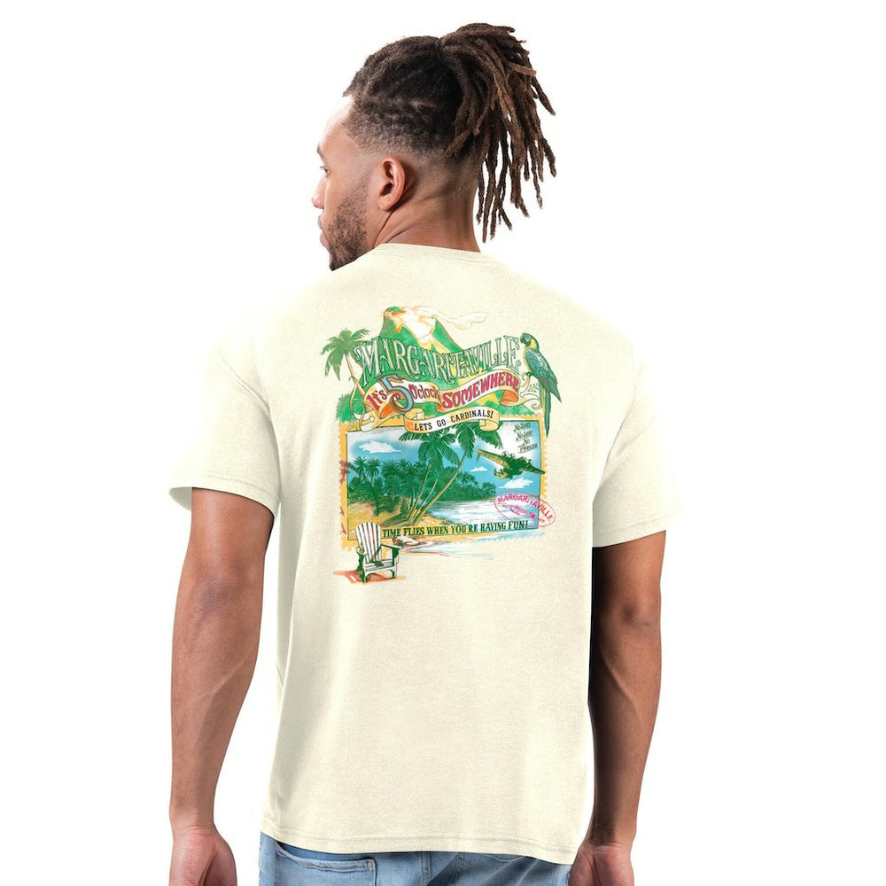 Arizona Cardinals Margaritaville Time Flies T-Shirt - Cream T-shirts