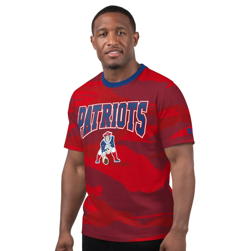 New England Patriots Starter Thursday Night Gridiron Classics Vintage Logo T-Shirt - Red T-shirts