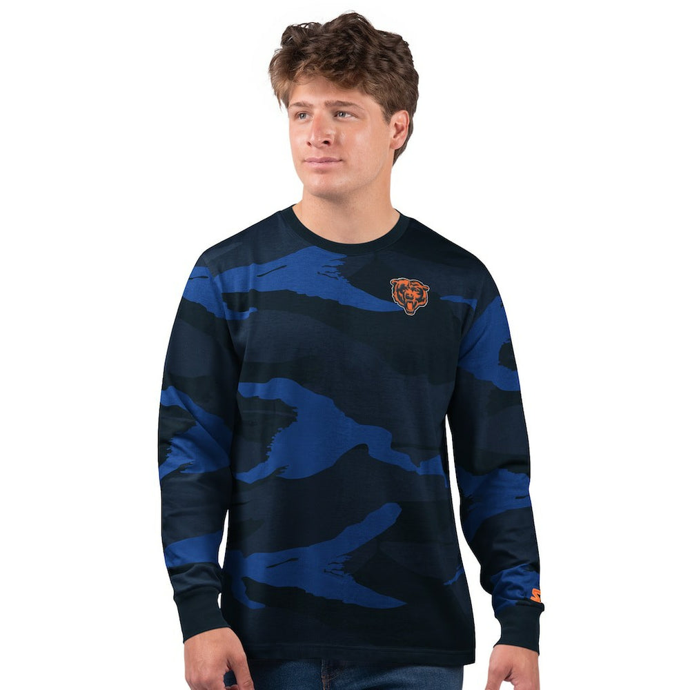 Chicago Bears Starter Thursday Night Gridiron Long Sleeve T-Shirt- Navy - Navy T-shirts