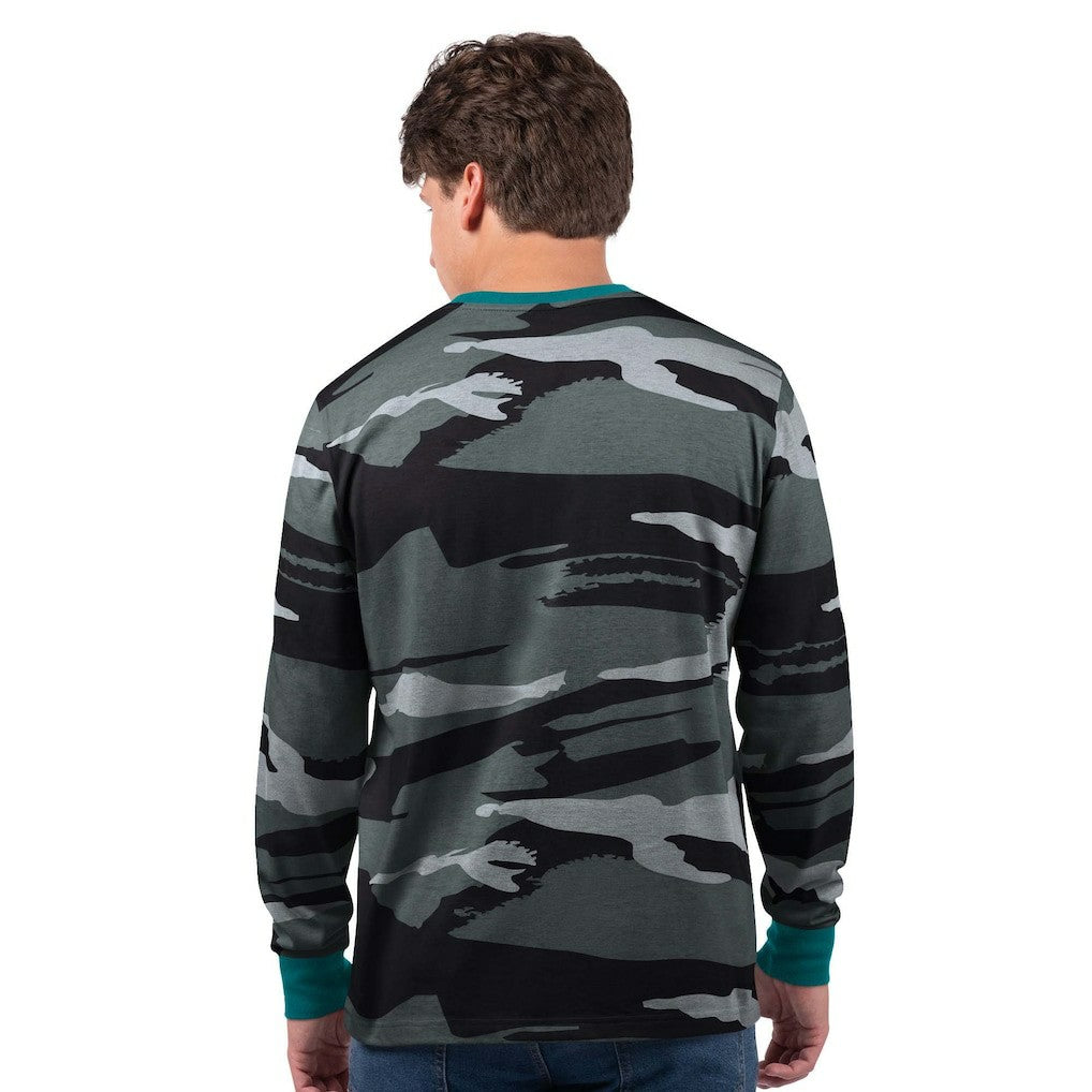 Miami Dolphins Starter Thursday Night Gridiron Vintage Logo Long Sleeve T-Shirt - Gray/Charcoal T-shirts