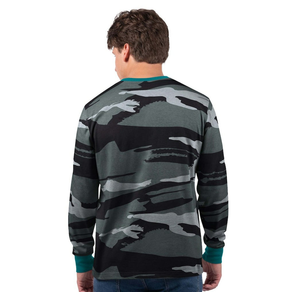Miami Dolphins Starter Thursday Night Gridiron Vintage Logo Long Sleeve T-Shirt - Gray/Charcoal T-shirts