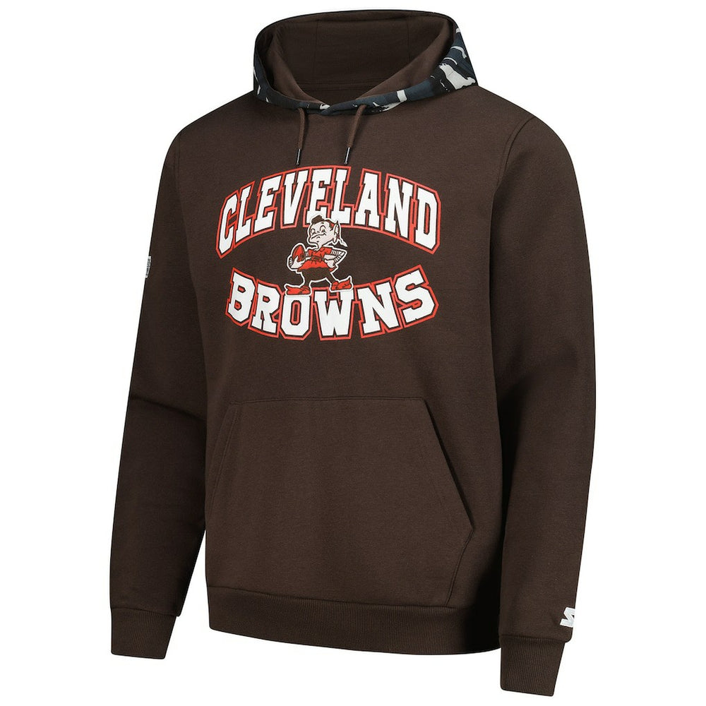 Cleveland Browns Starter Thursday Night Gridiron Vintage Logo Pullover Hoodie - Brown Hoodies