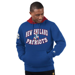 New England Patriots Starter Thursday Night Gridiron Vintage Logo Pullover Hoodie - Royal Hoodies