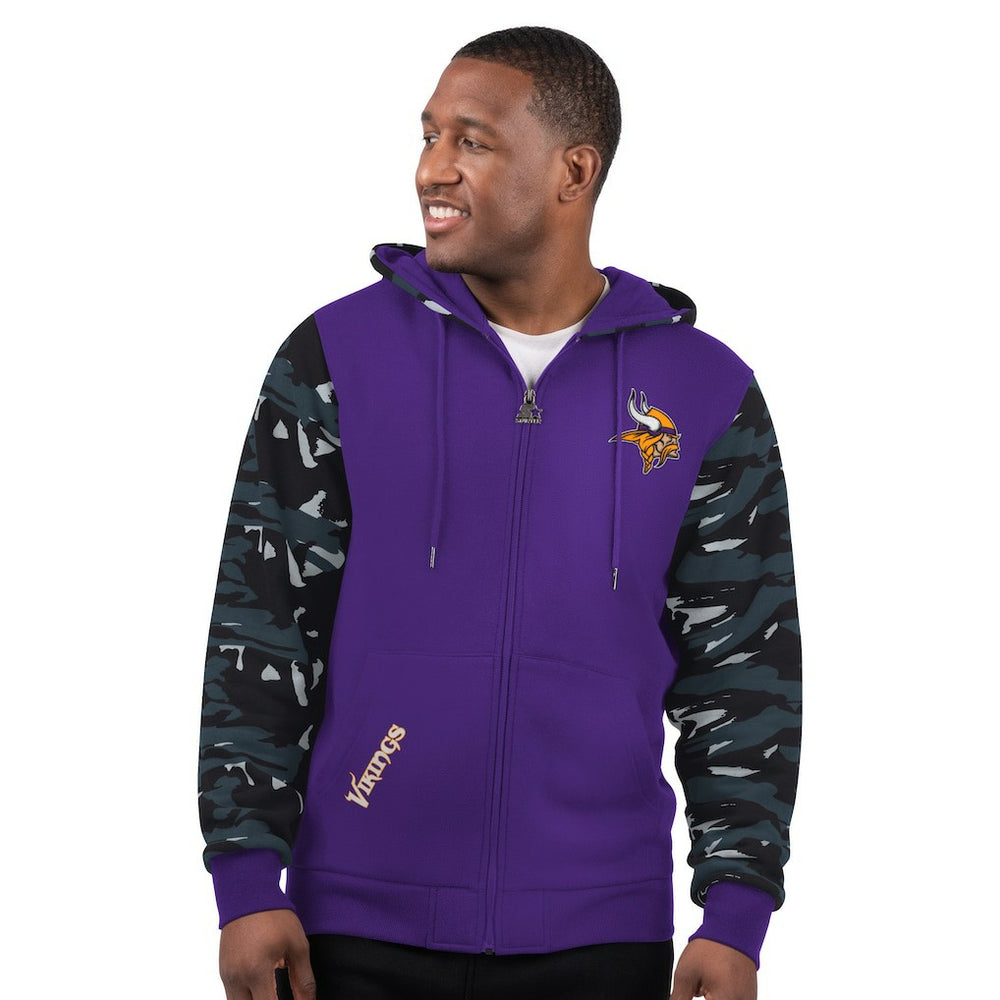 Minnesota Vikings Starter Thursday Night Gridiron Full-Zip Hoodie - Purple Hoodies