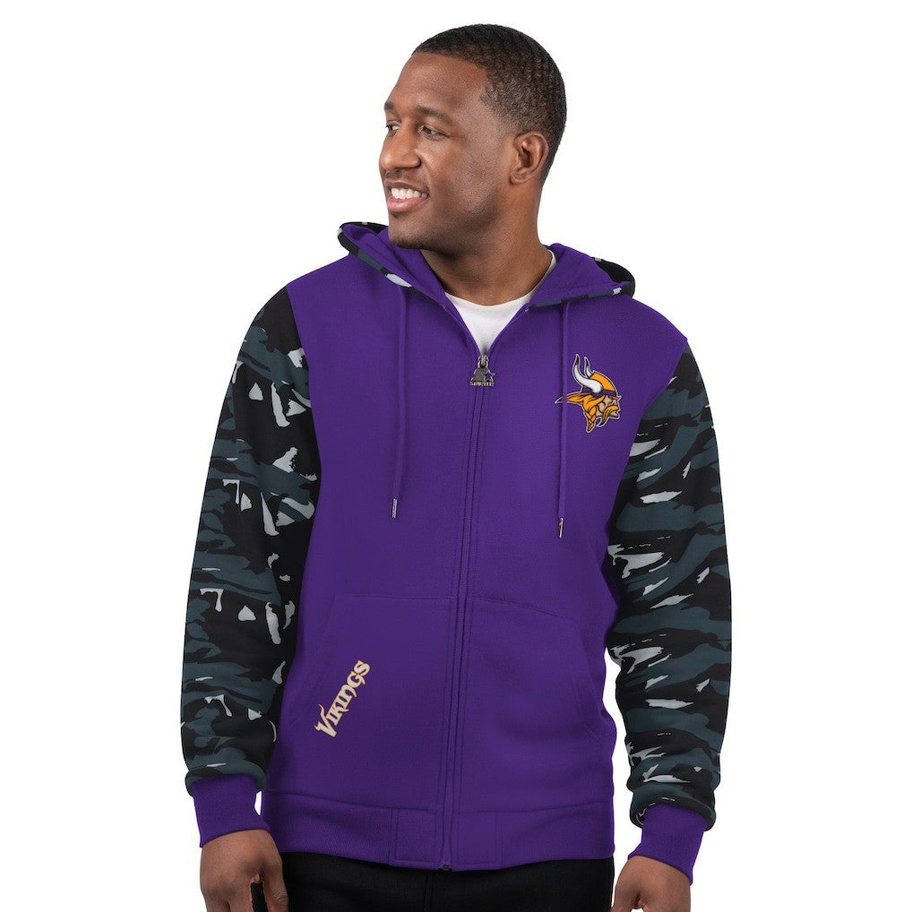 Minnesota Vikings Starter Thursday Night Gridiron Full-Zip Hoodie - Purple Hoodies