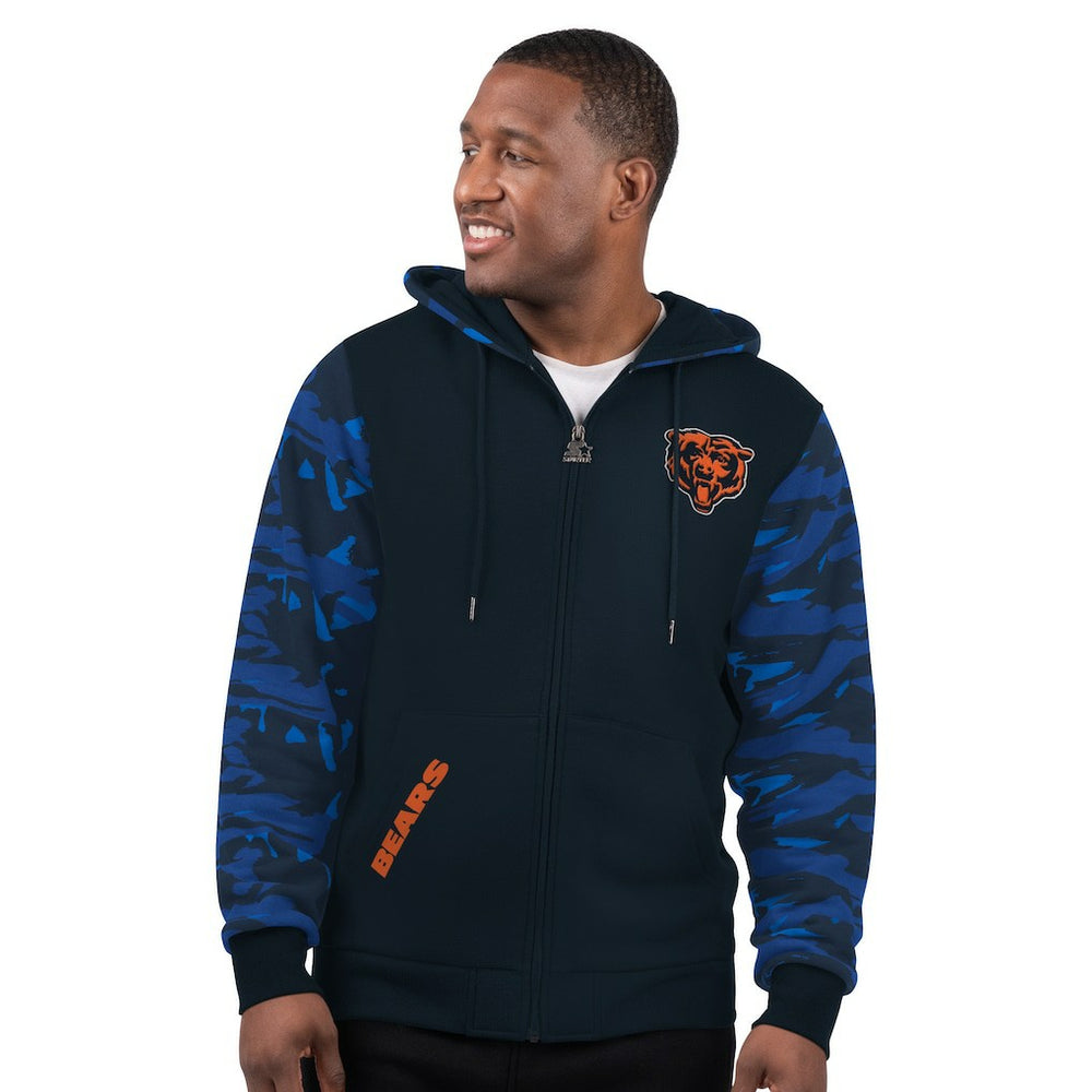 Chicago Bears Starter Thursday Night Gridiron Full-Zip Hoodie - Navy Hoodies