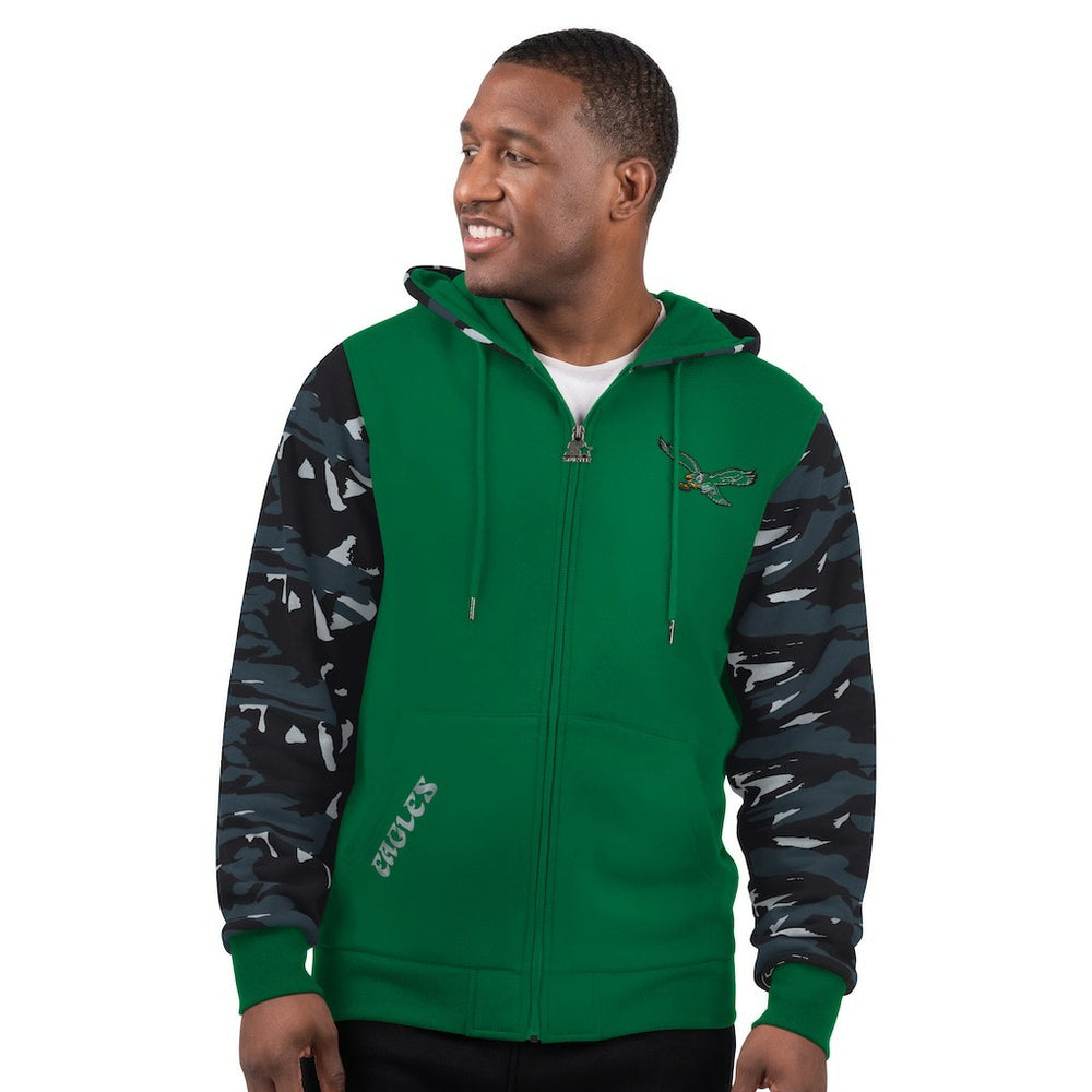 Philadelphia Eagles Starter Thursday Night Gridiron Vintage Logo Full-Zip Hoodie - Kelly Green Hoodies