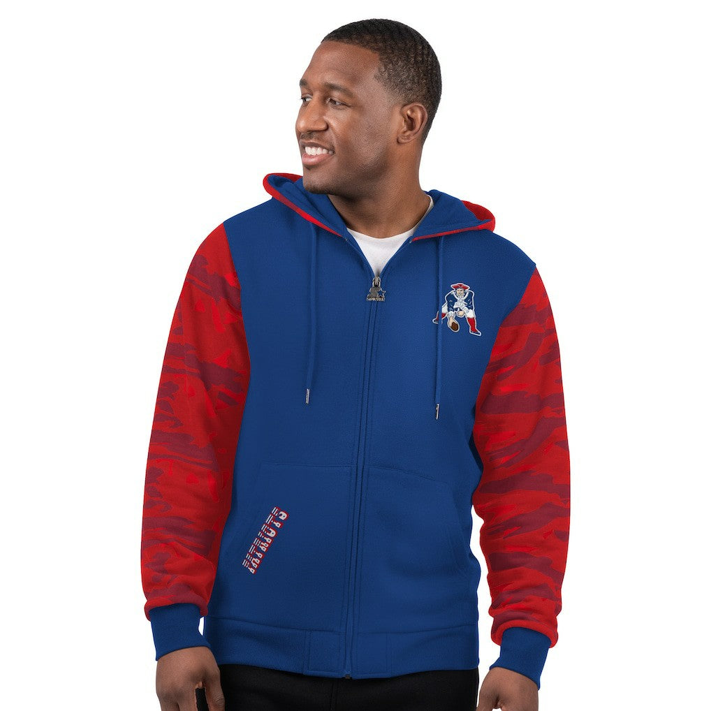 New England Patriots Starter Thursday Night Gridiron Vintage Logo Full-Zip Hoodie - Navy Hoodies
