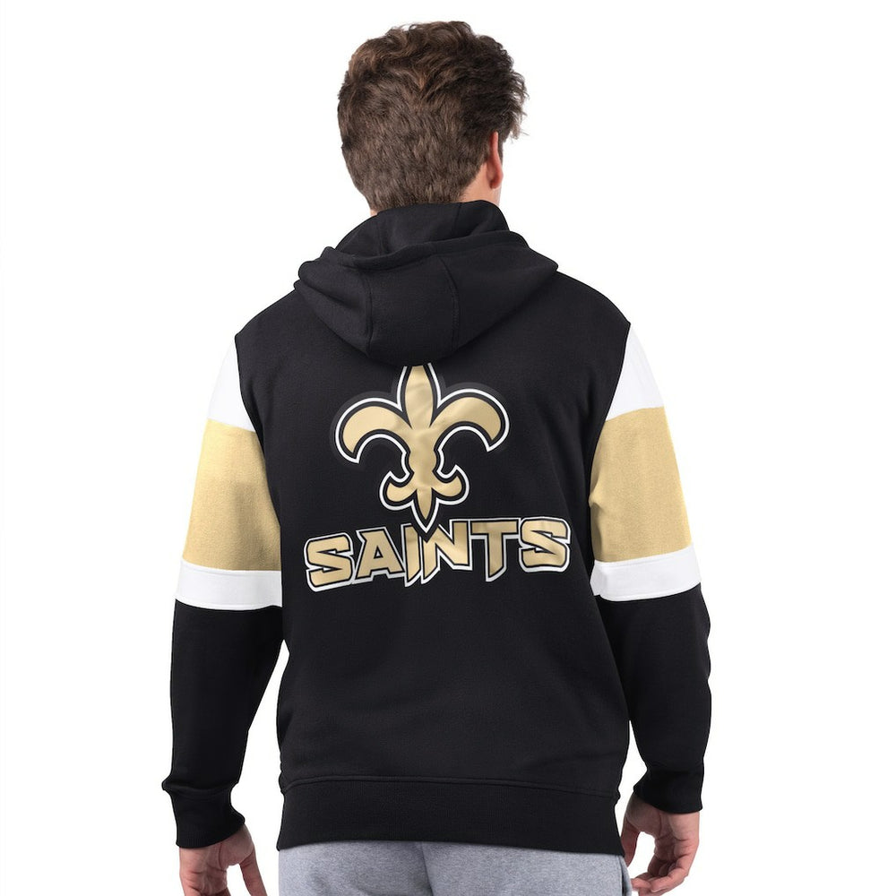 New Orleans Saints Starter Extreme Full-Zip Hoodie - Black Hoodies