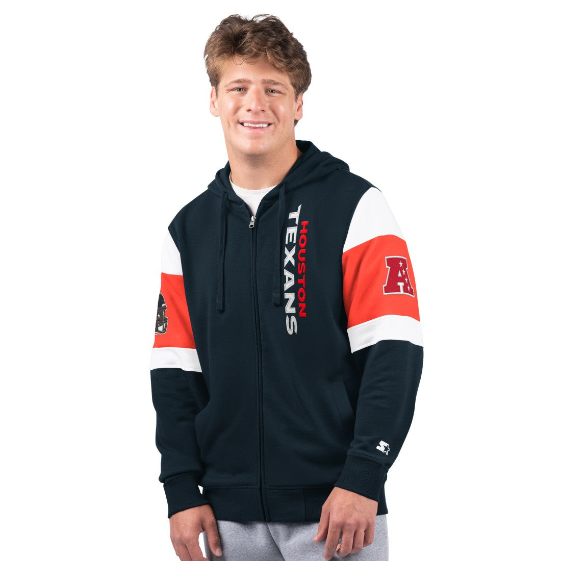 Houston Texans Starter Extreme Full-Zip Hoodie - Navy Hoodies