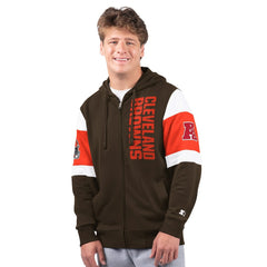 Cleveland Browns Starter Extreme Full-Zip Hoodie - Brown Hoodies
